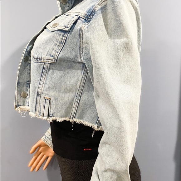 NEW Hudson Jeans Jacket Shoulder Crisscross Cutout Small/P - Picture 4 of 8